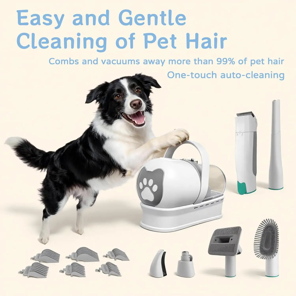 Professional Dog Grooming Vacuum Brush For Pet Hair Shedding