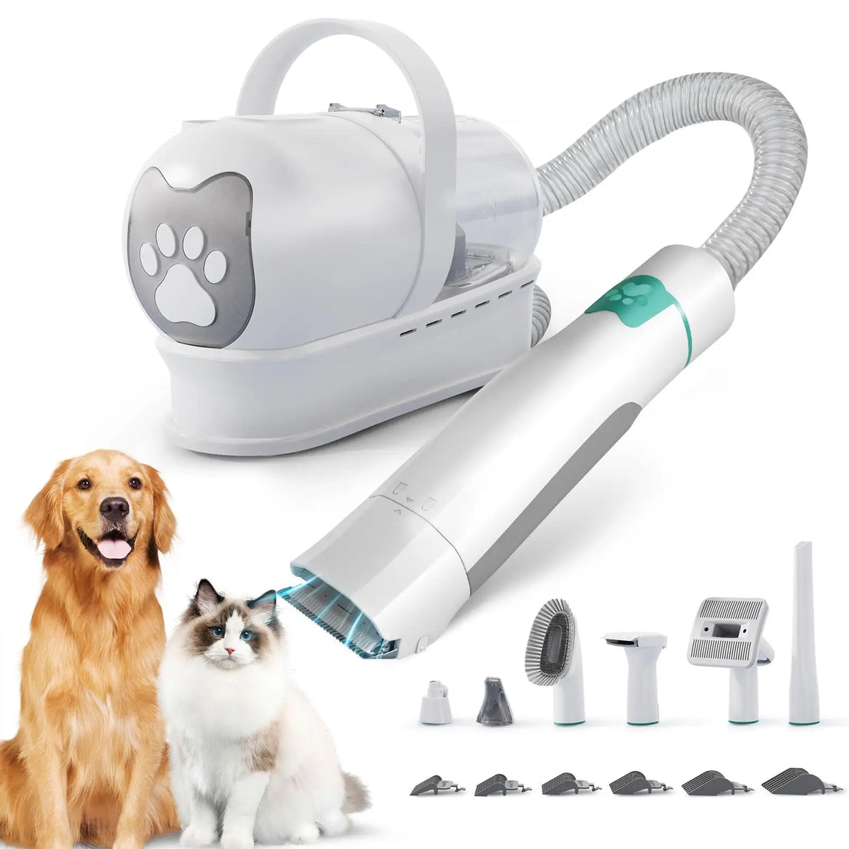 Professional Dog Grooming Vacuum Brush For Pet Hair Shedding