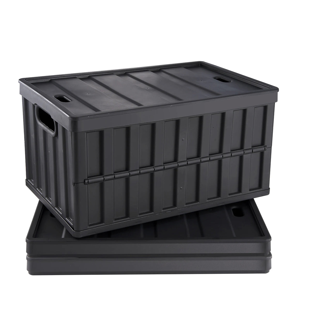 Collapsible Stackable Storage Bins With Lids For Organization