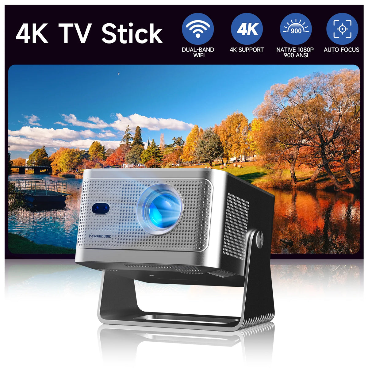 Magcubic 900 Ansi Auto Focus Portable Home Theater Projector