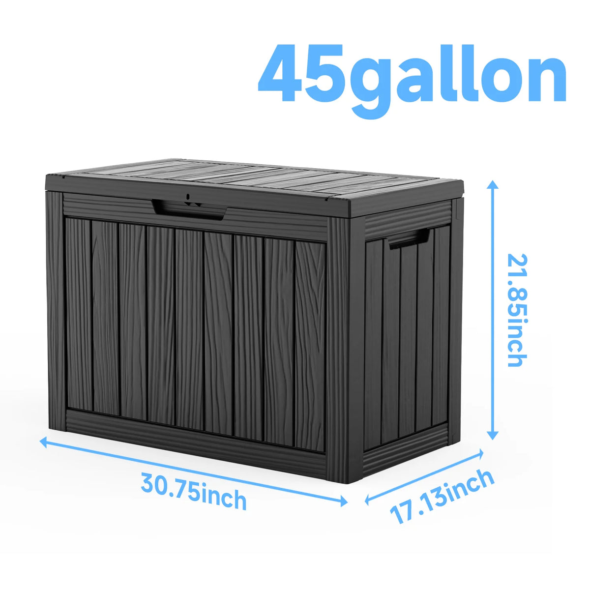 Waterproof Lockable Resin Outdoor Deck Storage Box For Patio