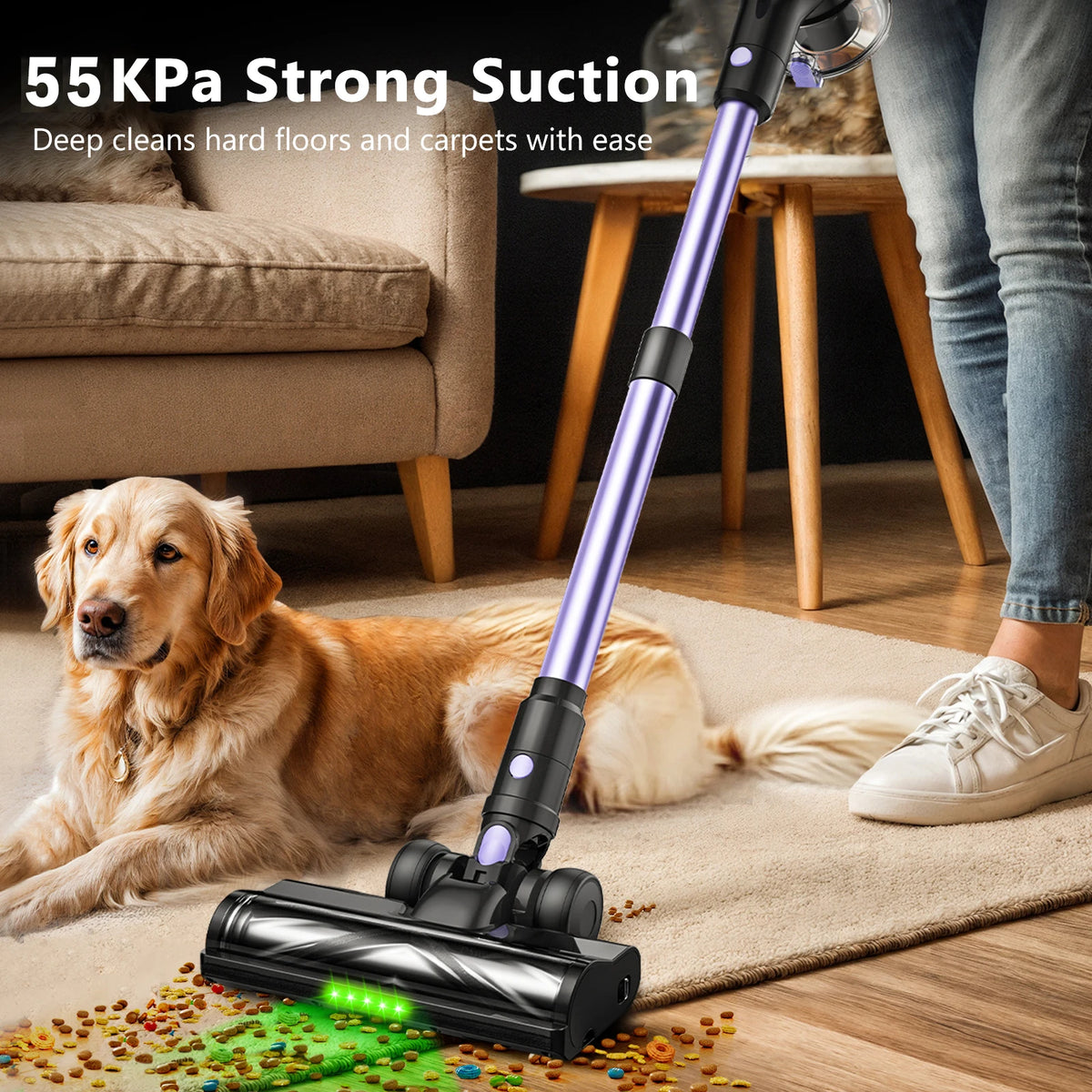 Suxiangvac Cordless Vacuum Cleaner With Led Screen And Hepa Filter