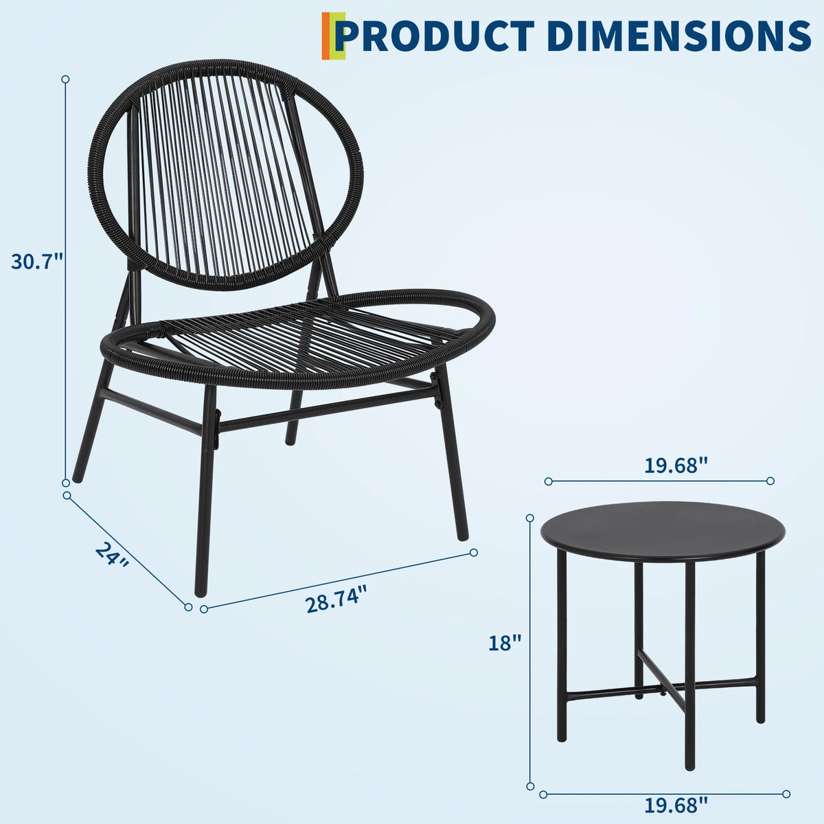 Acapulco Rattan Patio Bistro Set For Outdoor Living