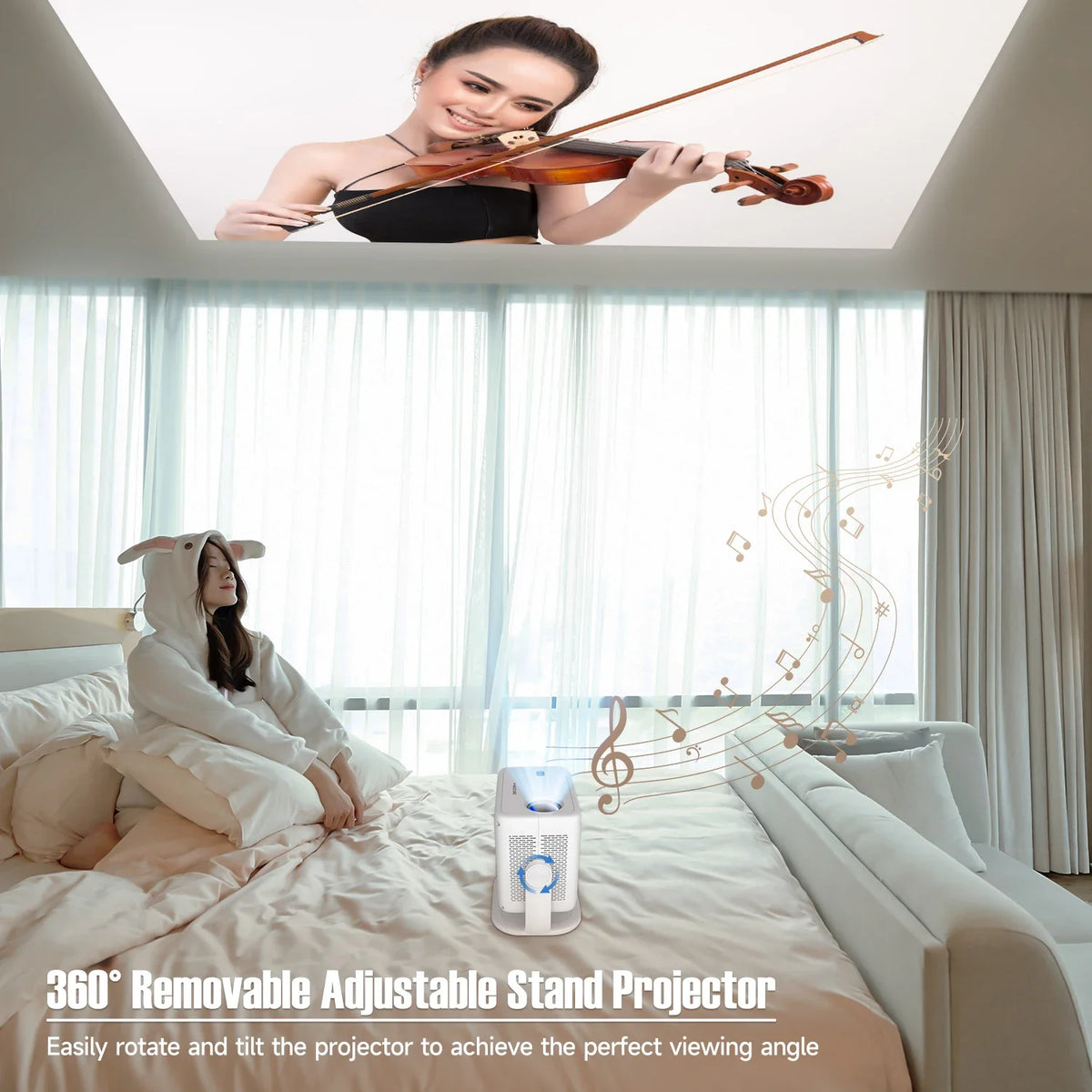Magcubic Native 1080P Projector With Android 14 Auto Keystone Focus