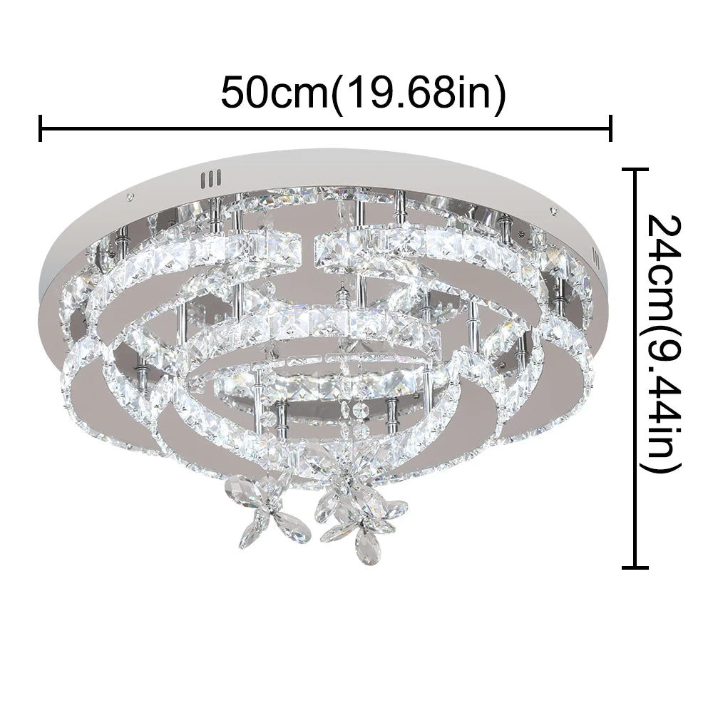 Vetrulus Modern K9 Crystal LED Chandelier For Living And Dining