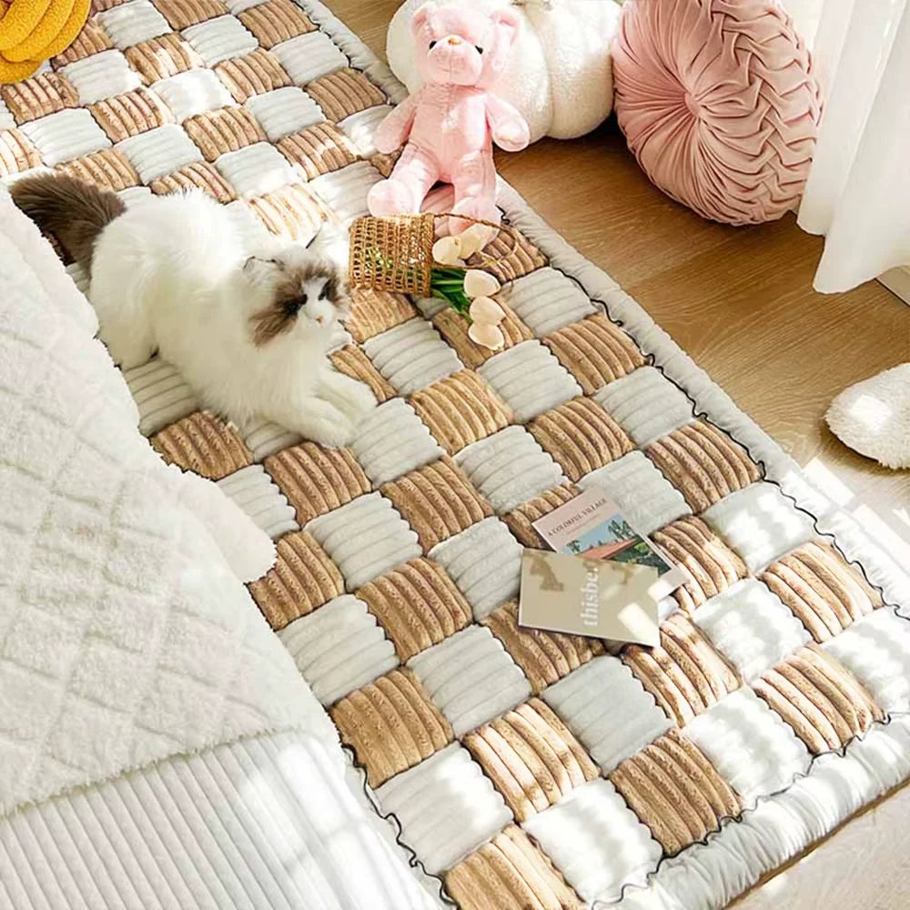 CWV Waterproof Coral Fleece Anti Slip Dog Bed Mat Protector