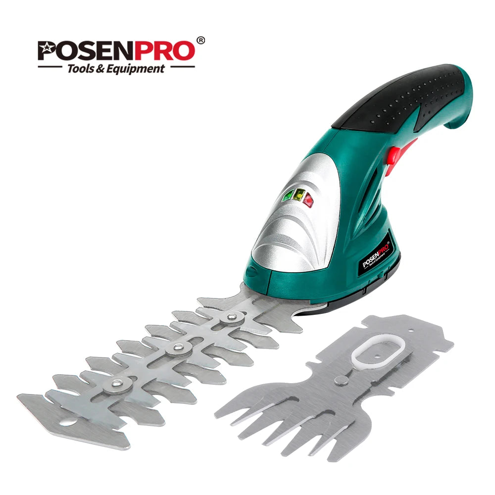 Posenpro Cordless 2 In 1 Rechargeable Grass And Shrub Shears