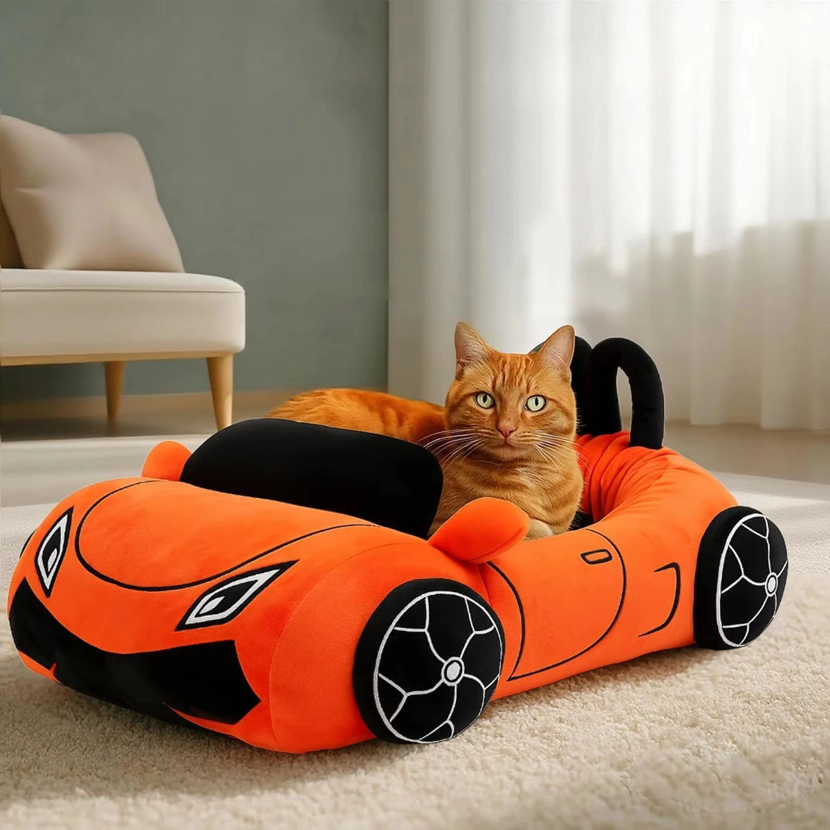 CWV Supercar Coral Fleece Pet Bed For Cats And Kittens