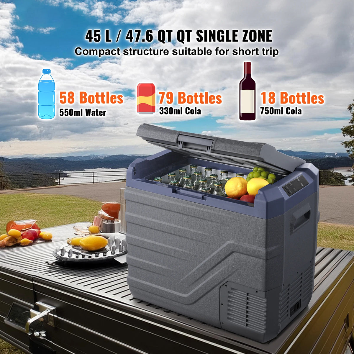 SucceBuy Portable Car Refrigerator And Home Compressor Cooler