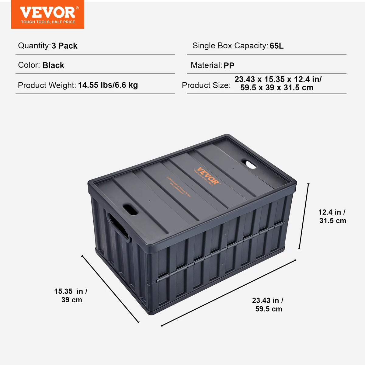 Collapsible Stackable Storage Bins With Lids For Organization