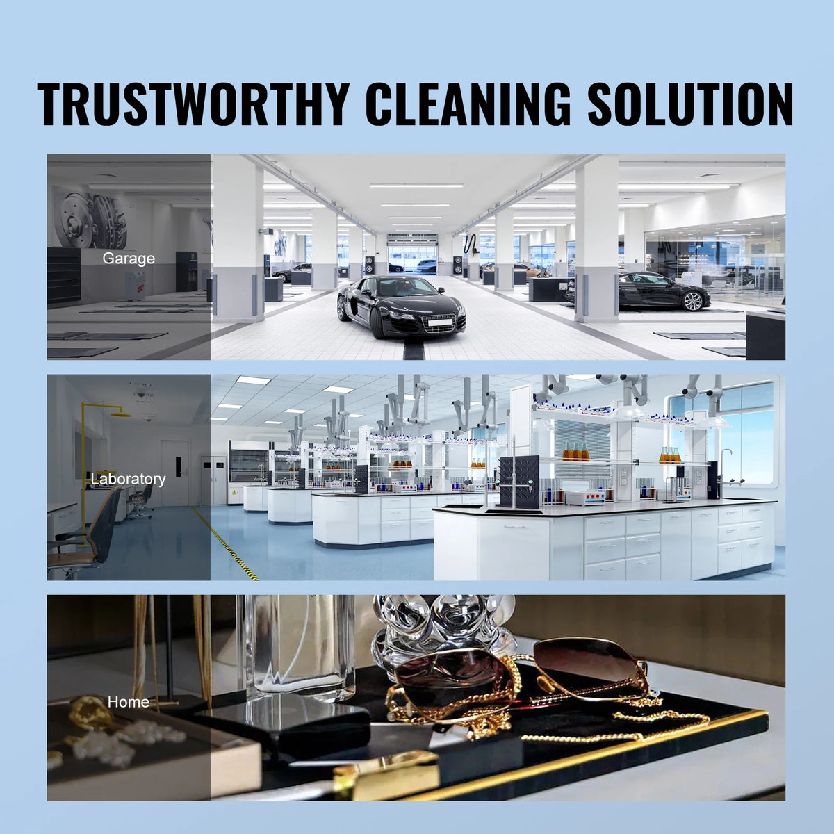 SucceBuy Stainless Steel Ultrasonic Cleaner With Digital Display