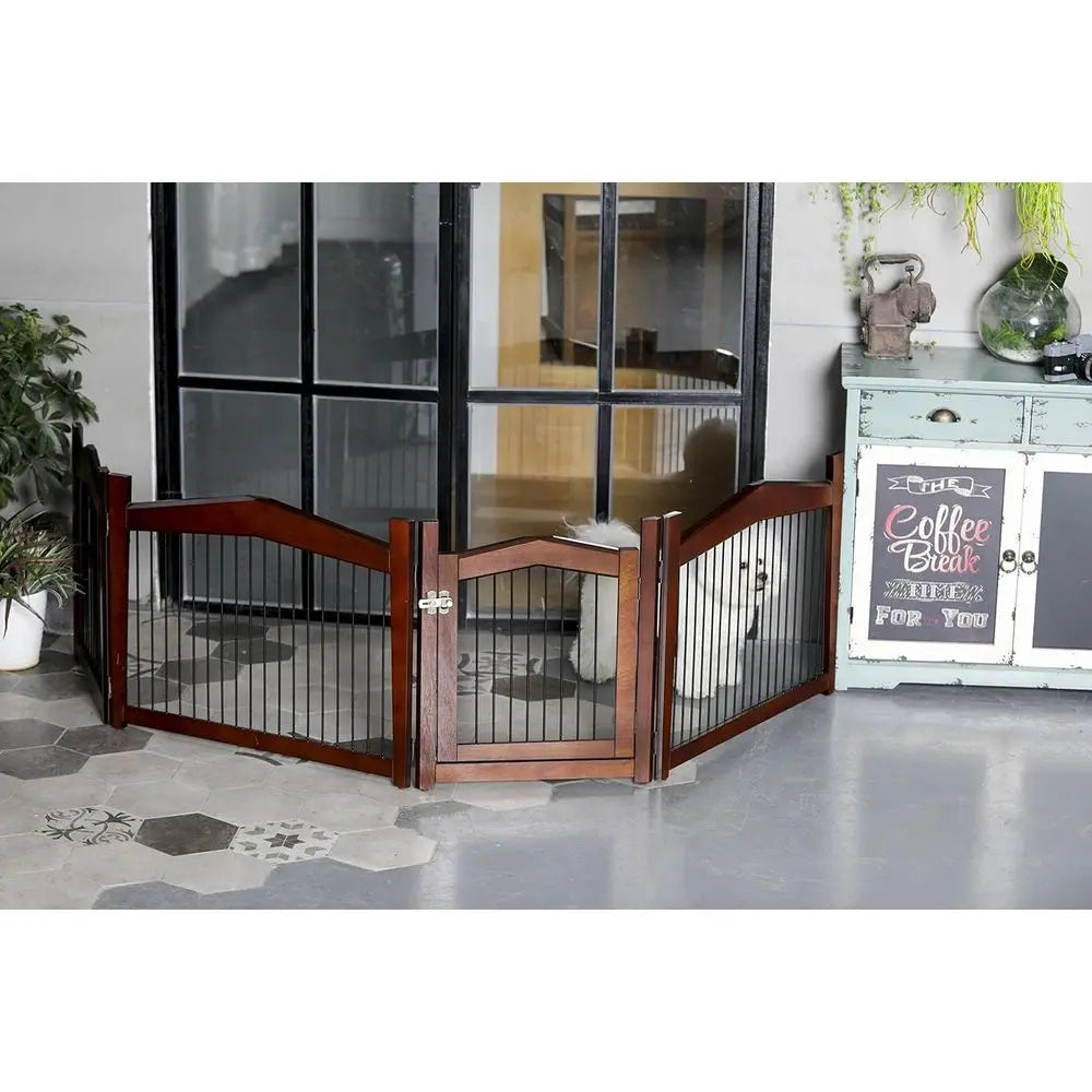 Dual Purpose Wooden Pet Crate Converts Easily Into Gate