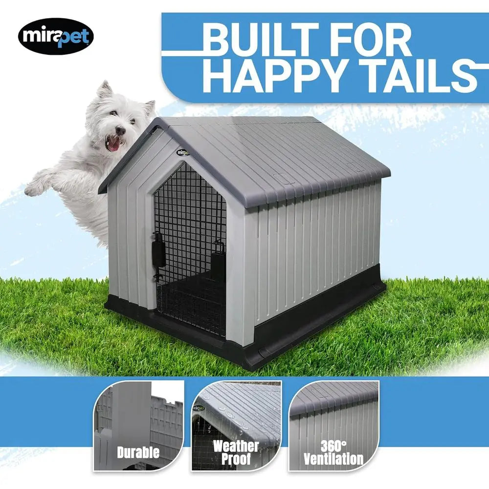Durable Plastic Dog House For Indoor Or Outdoor Pet Shelter