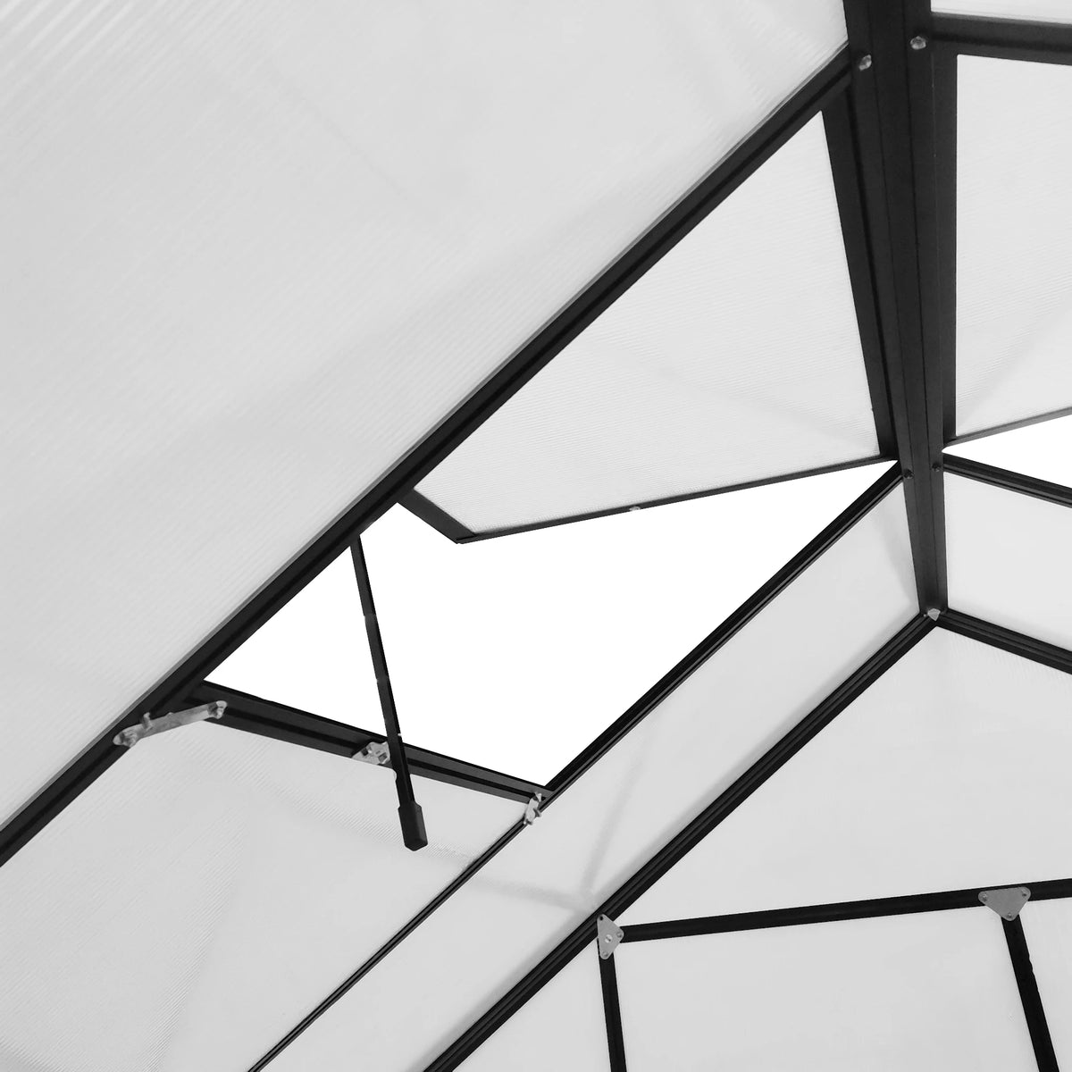 Outsunny Polycarbonate Garden Greenhouse Kit With Sliding Door