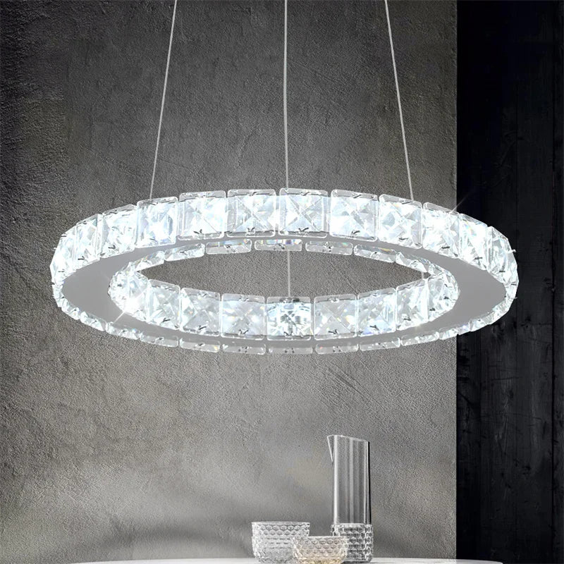 GreeLustr Modern LED Ring Pendant Chandelier For Living Room