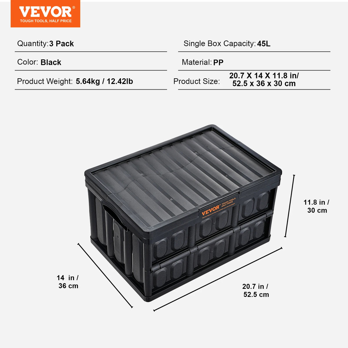 Collapsible Stackable Storage Bins With Lids For Organization
