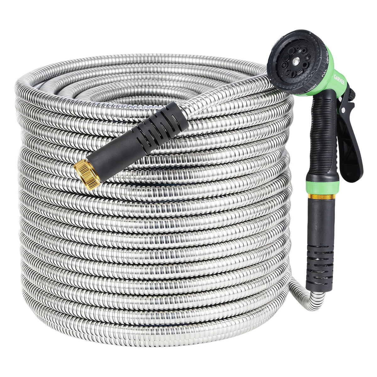 HiMISS No Kink Stainless Steel Garden Hose With Brass Connector