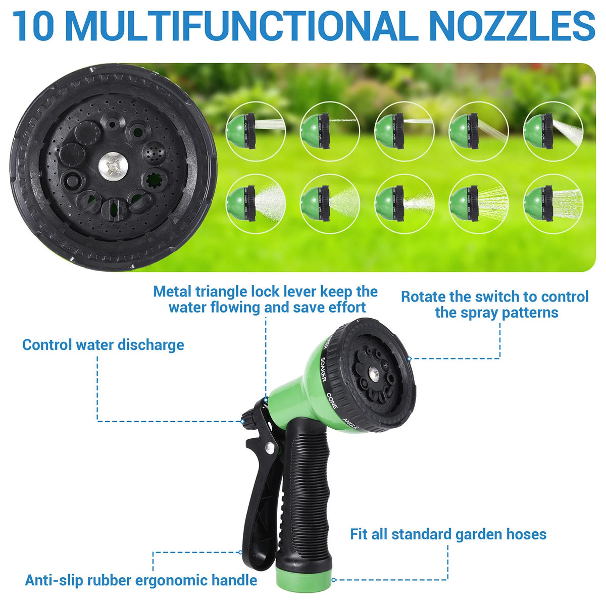 HiMISS No Kink Stainless Steel Garden Hose With Brass Connector