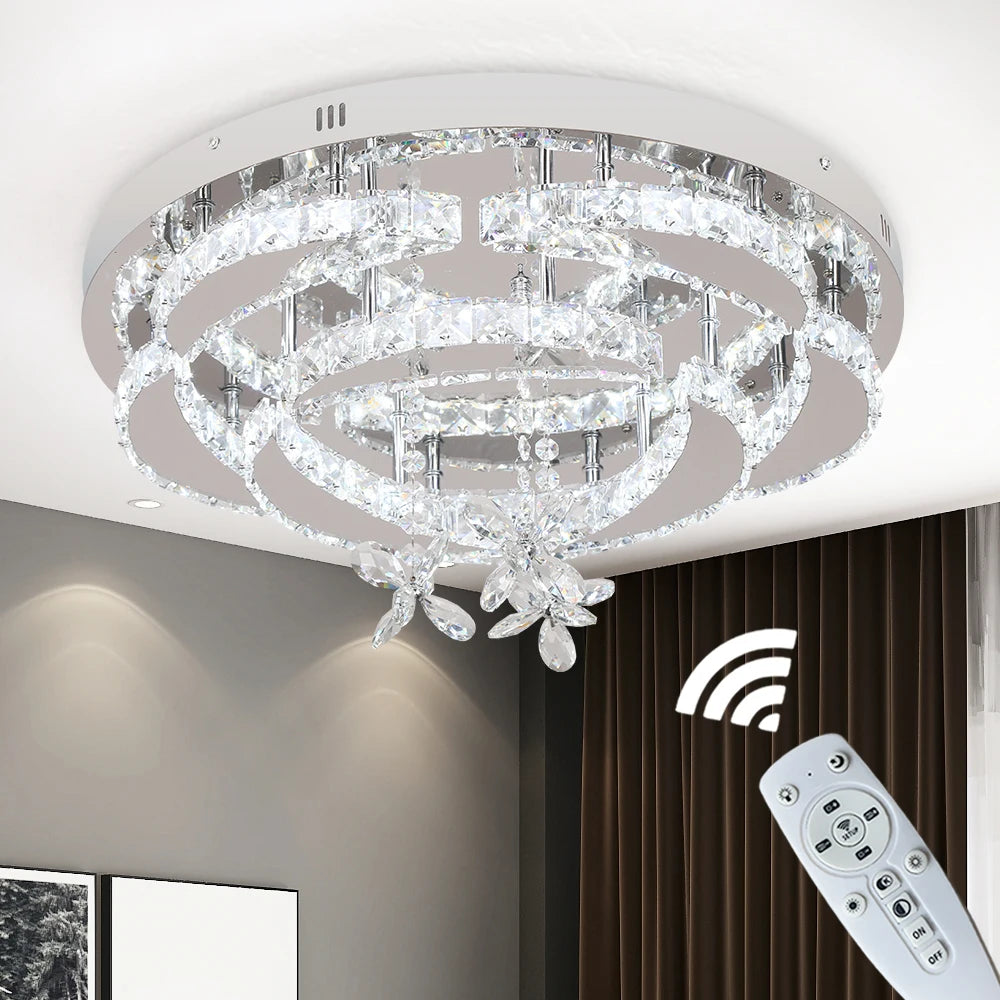 Vetrulus Modern K9 Crystal LED Chandelier For Living And Dining