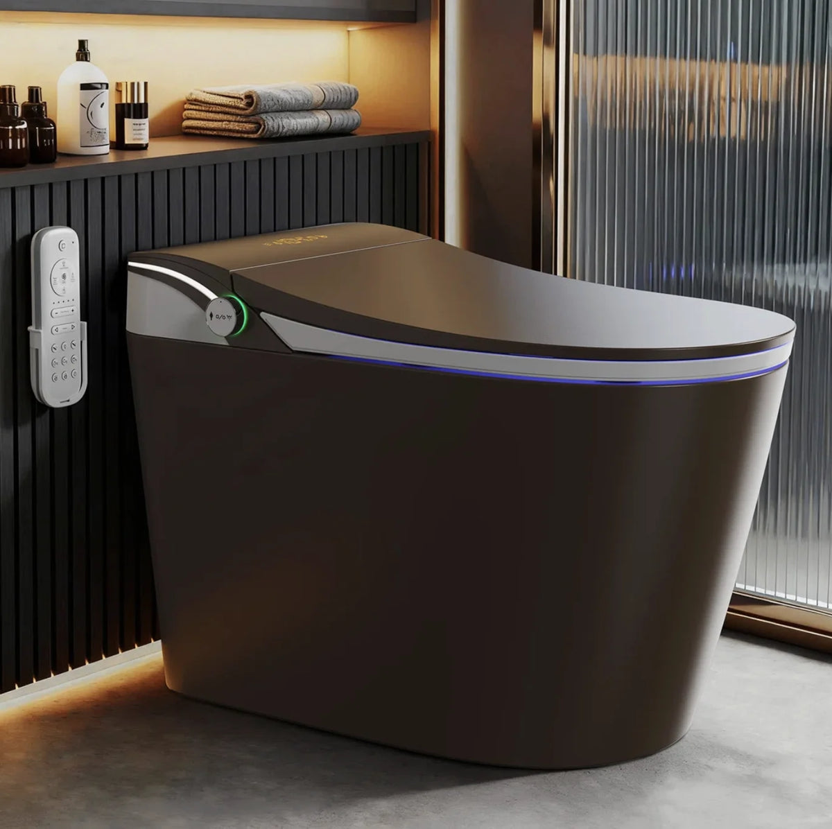 Wansid Smart Tankless Dual Flush Toilet With Heated Bidet Seat