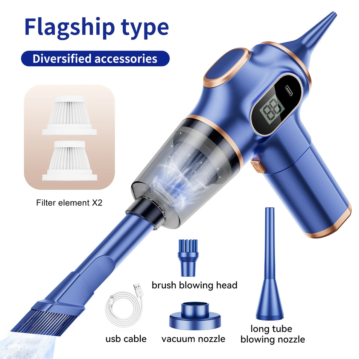 Portable Cordless Wireless Vacuum Cleaner For Cars And Household Use