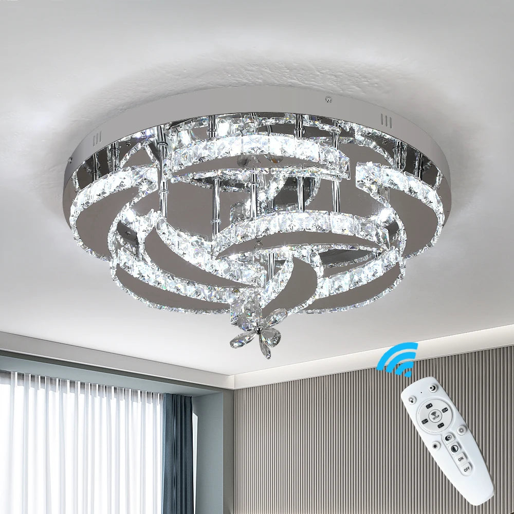 Vetrulus Modern K9 Crystal LED Chandelier For Living And Dining