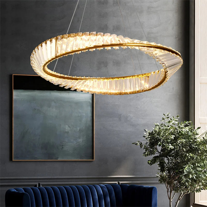 GreeLustr Modern LED Ring Pendant Chandelier For Living Room