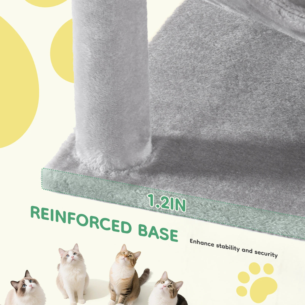 JHK Four Tier Cat Tree With Natural Sisal Scratching Posts