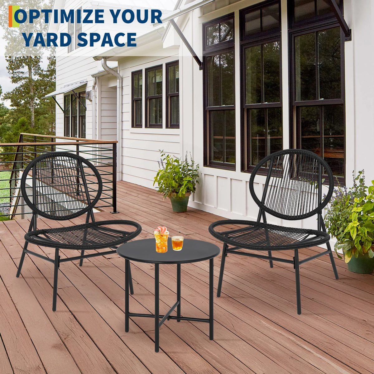 Acapulco Rattan Patio Bistro Set For Outdoor Living