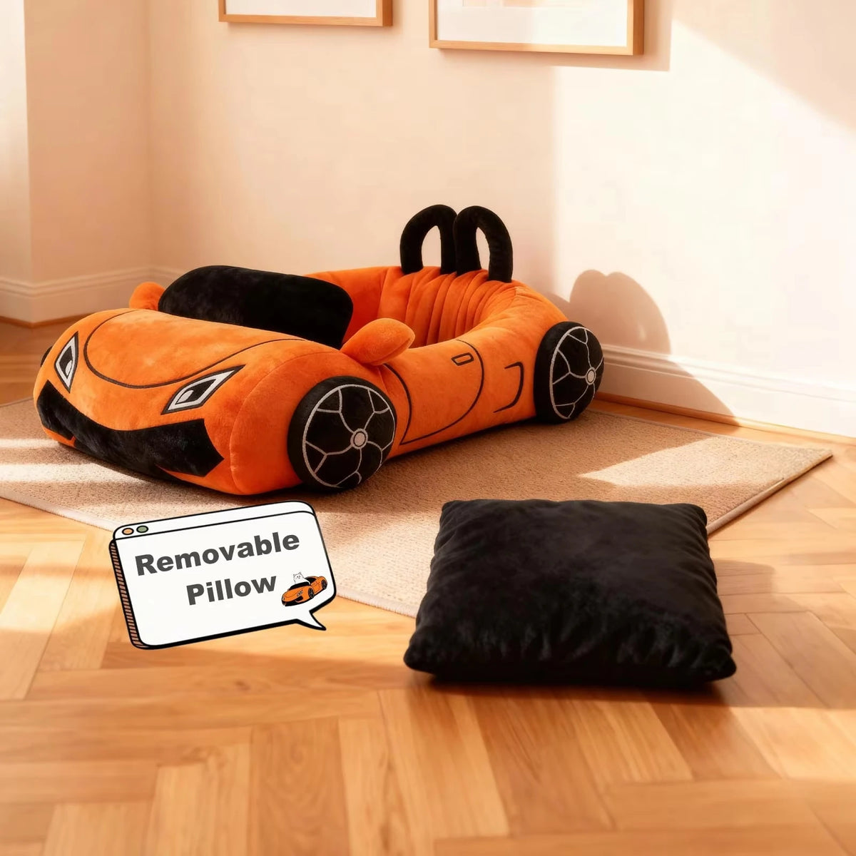 CWV Supercar Coral Fleece Pet Bed For Cats And Kittens