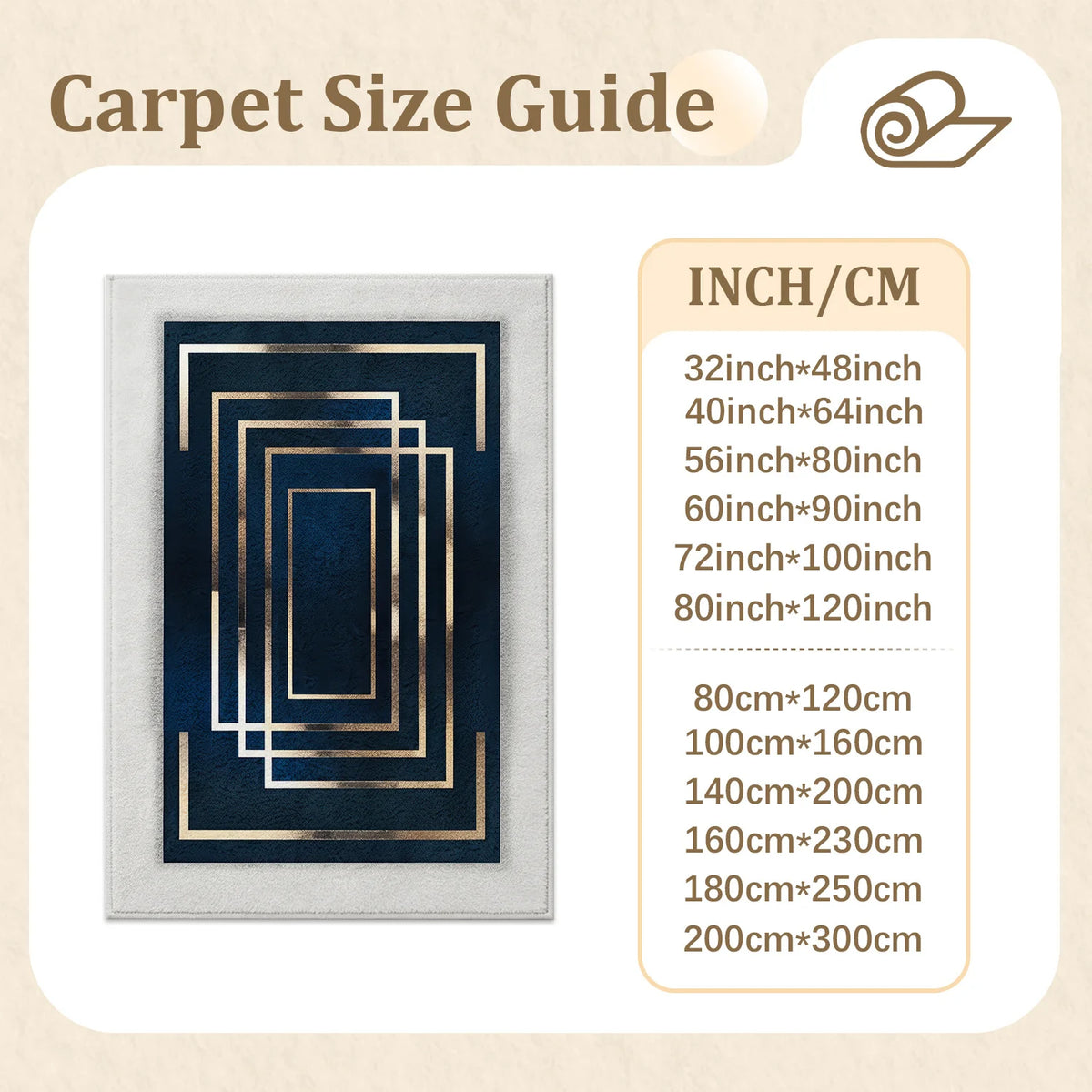 Velvet Geometric Area Rug With Non Slip Machine Washable Backing