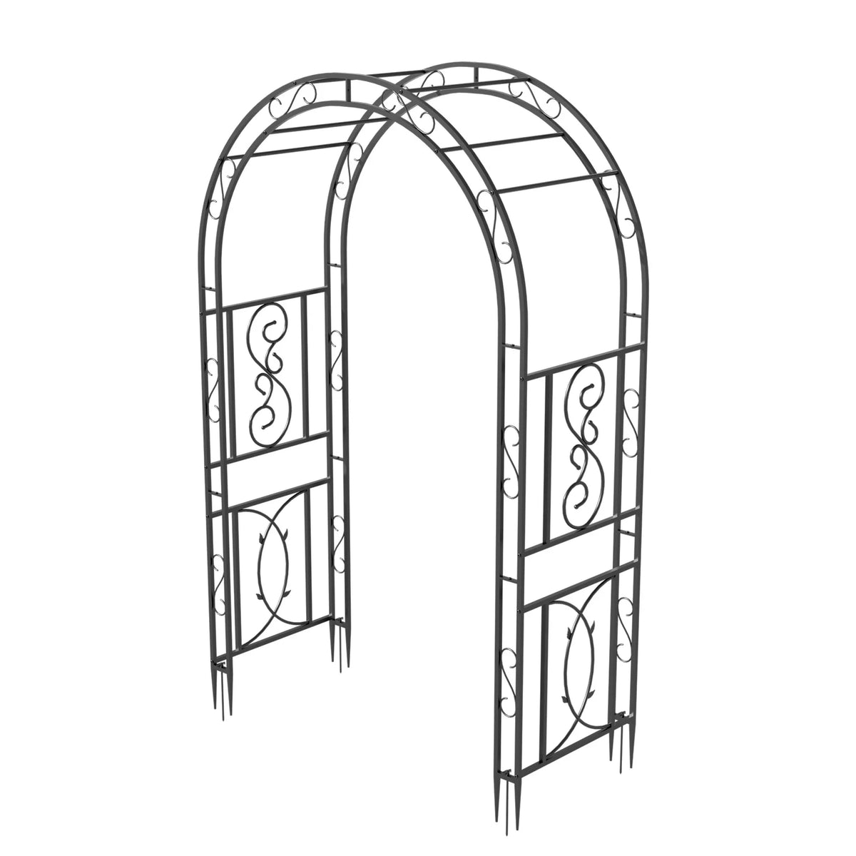 Heavy Duty Metal Garden Arbor Trellis Plant Arch Frame