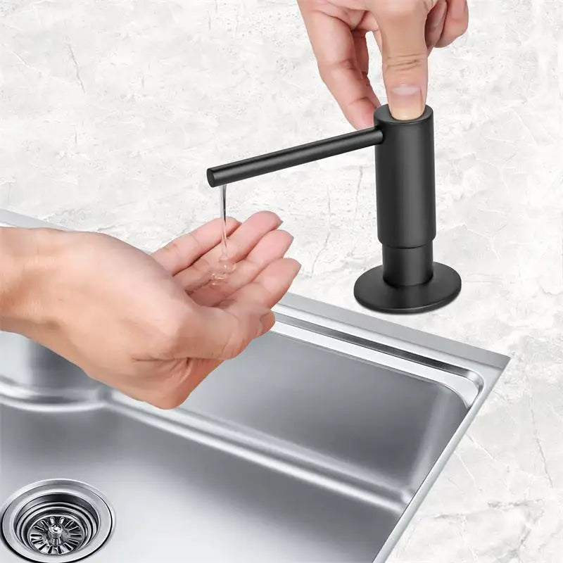 Brass Pump Liquid Soap Dispenser For Modern Kitchen Sink Storage