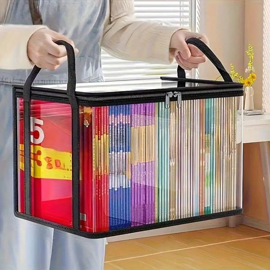 10pcs PVC Foldable Storage Bags With Zippers And Handles