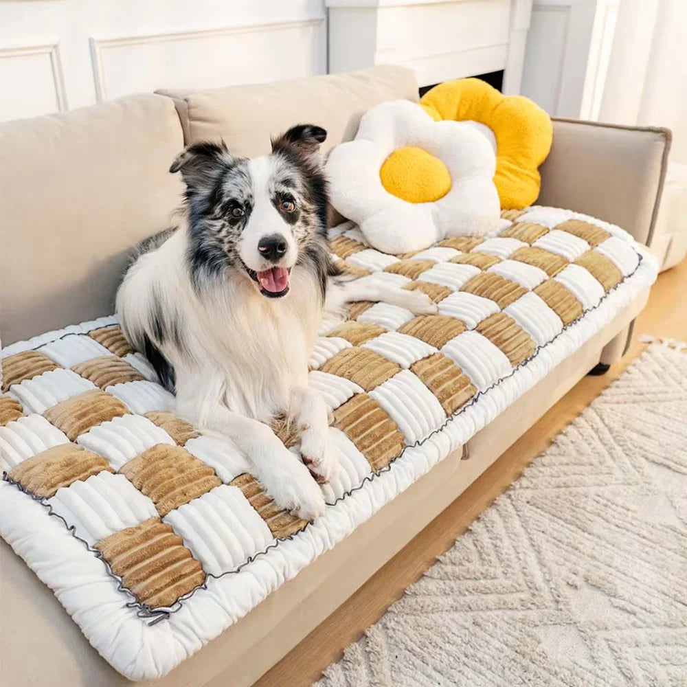 CWV Waterproof Coral Fleece Anti Slip Dog Bed Mat Protector