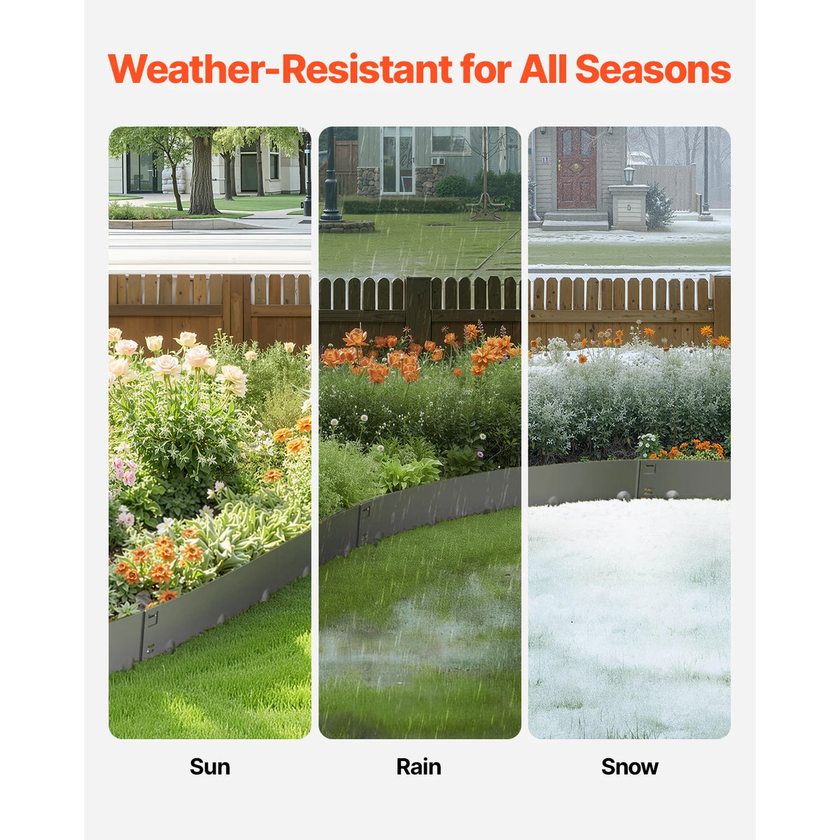 Rust Resistant Galvanized Steel Landscape Edging Border
