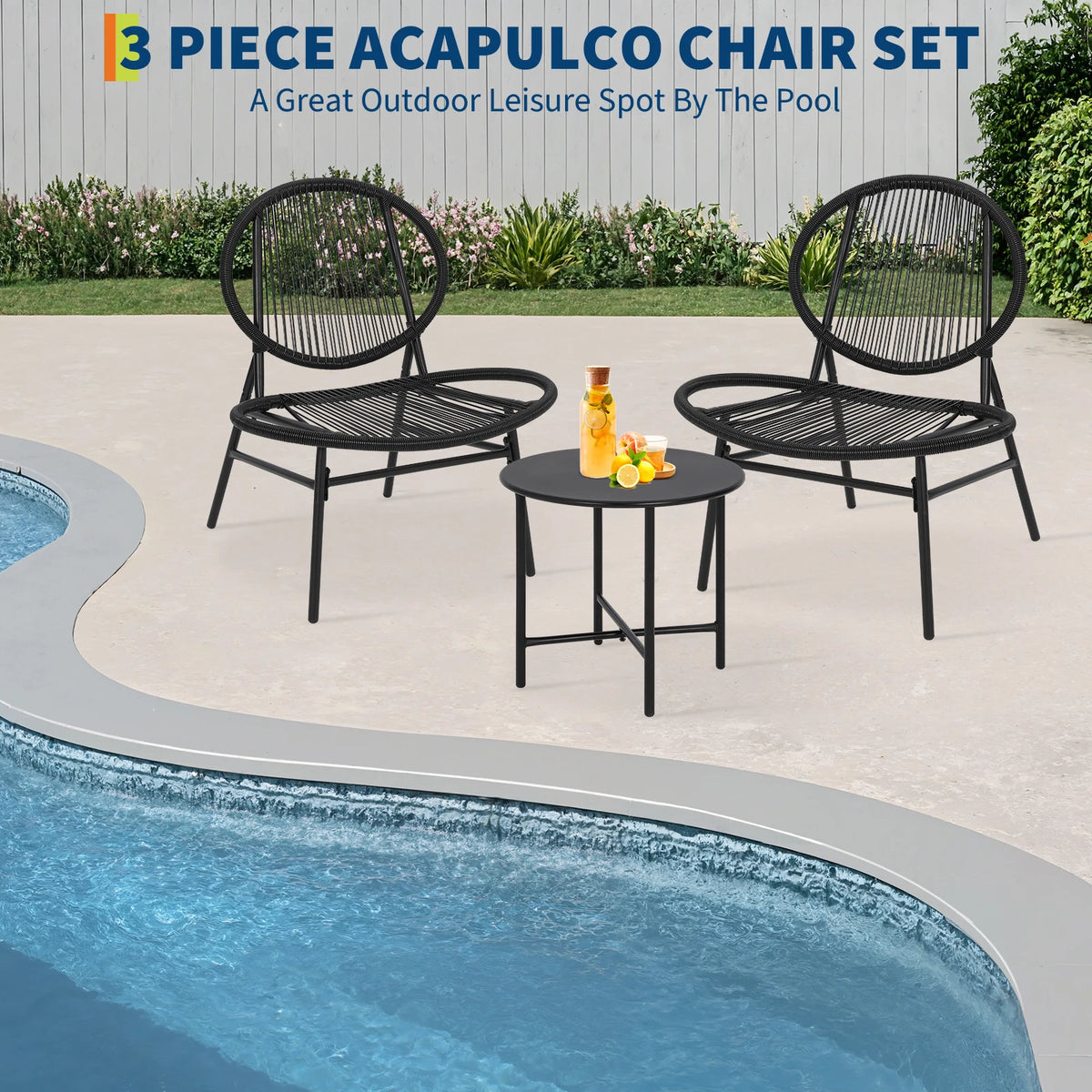 Acapulco Rattan Patio Bistro Set For Outdoor Living