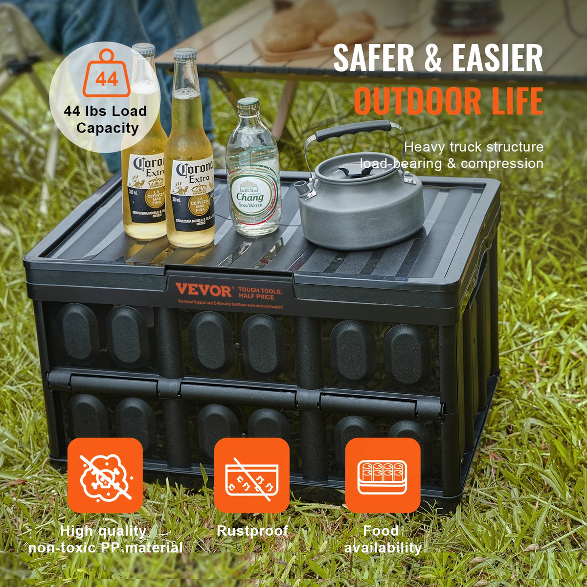 Collapsible Stackable Storage Bins With Lids For Organization