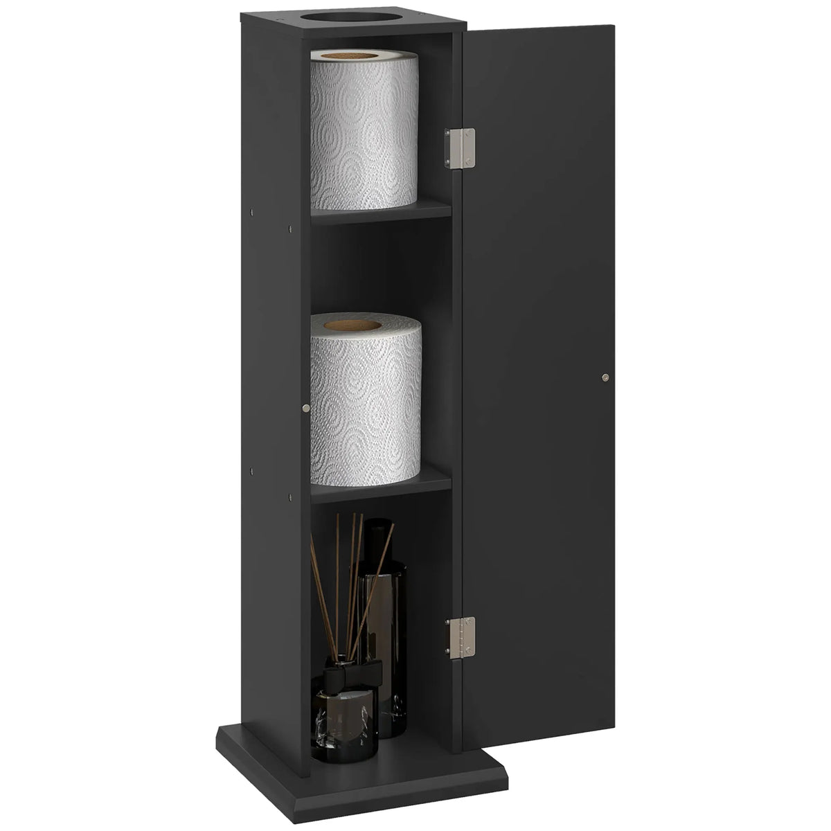 Homcom Modern Bathroom Floor Cabinet With Doors And Shelves