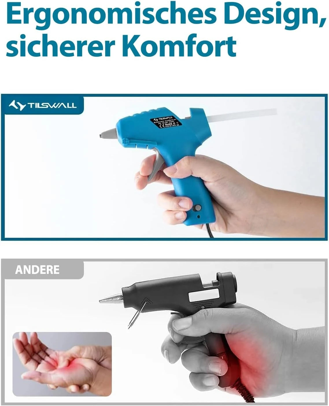 Parrior Quick Heating Anti Drip Hot Glue Gun For Crafting