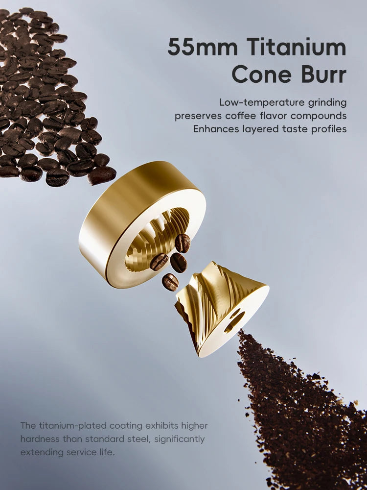 Starseeker Electric Coffee Grinder With Stepless Burr Adjustment System