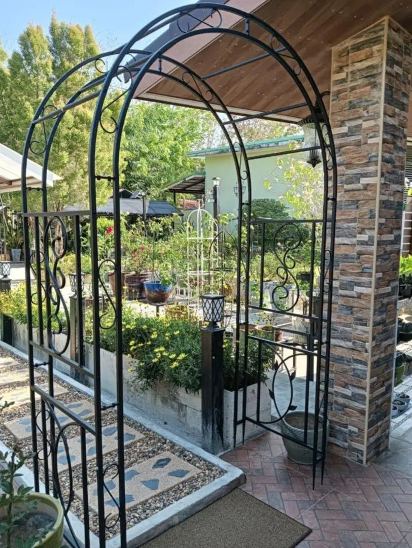 Heavy Duty Metal Garden Arbor Trellis Plant Arch Frame