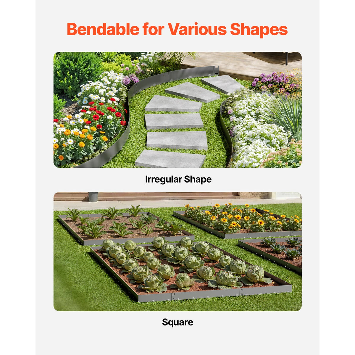 Rust Resistant Galvanized Steel Landscape Edging Border