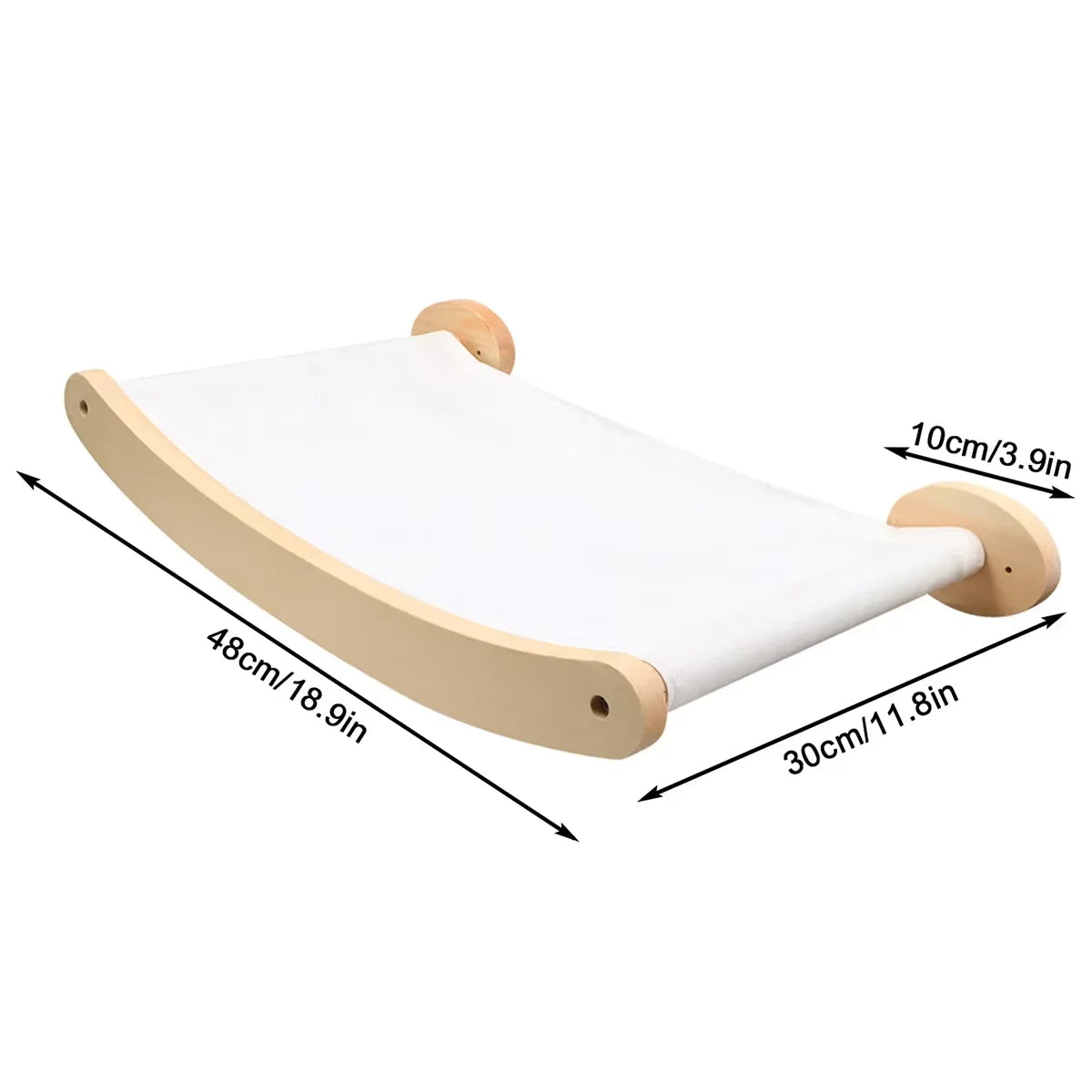 CWV Wall Mounted Cat Hammock And Sisal Rope Scratching Shelf