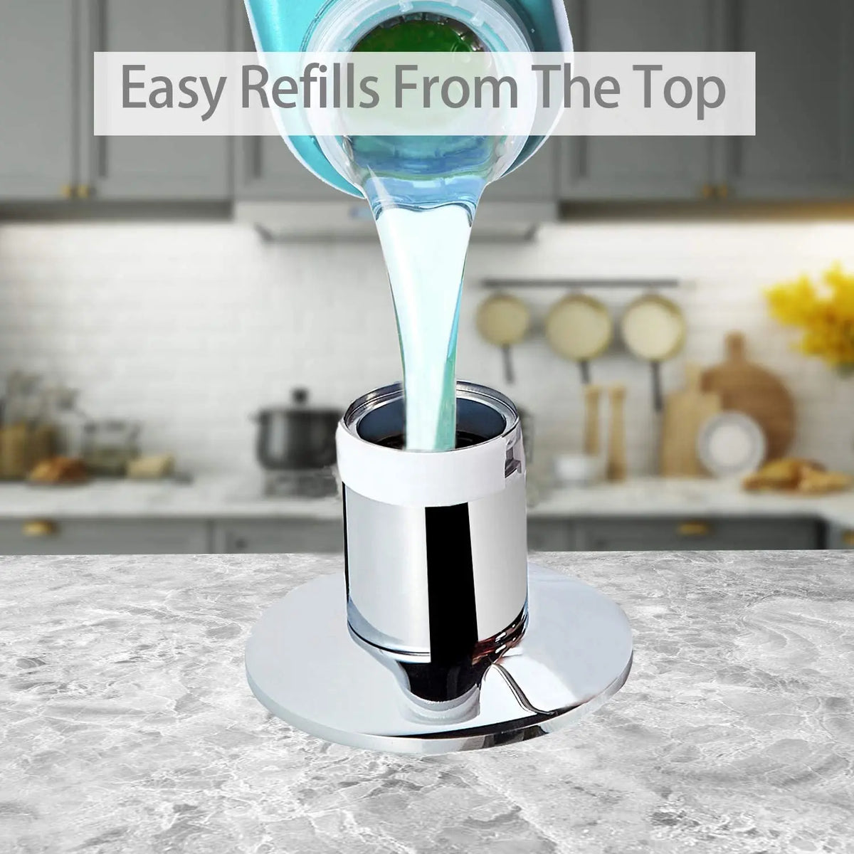 Brass Pump Liquid Soap Dispenser For Modern Kitchen Sink Storage