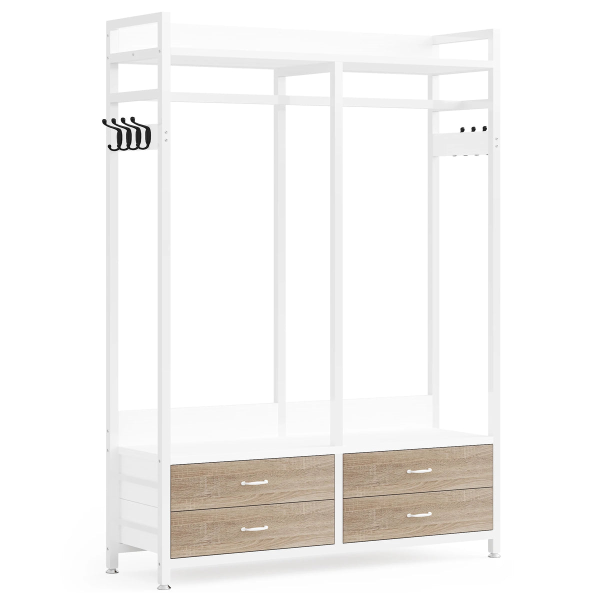 Tribesigns Heavy Duty Freestanding Closet Organizer With Drawers And Shelves