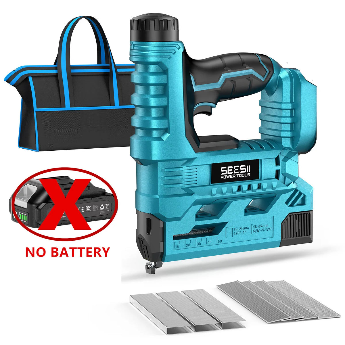 Seesii Cordless Brad Nailer 18 Gauge With Battery Kit