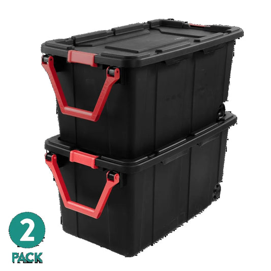 Sterilite Industrial Wheeled Plastic Storage Container With Handle