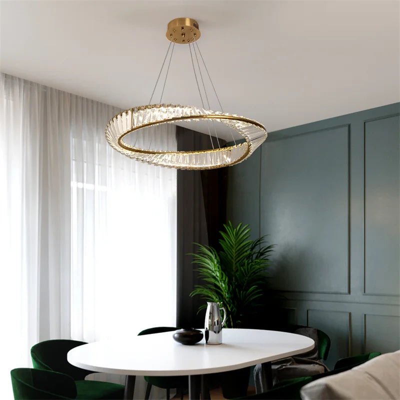 GreeLustr Modern LED Ring Pendant Chandelier For Living Room