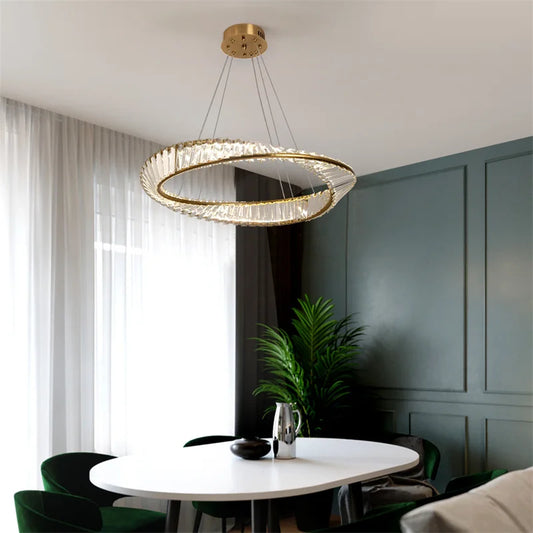 GreeLustr Modern LED Ring Pendant Chandelier For Living Room